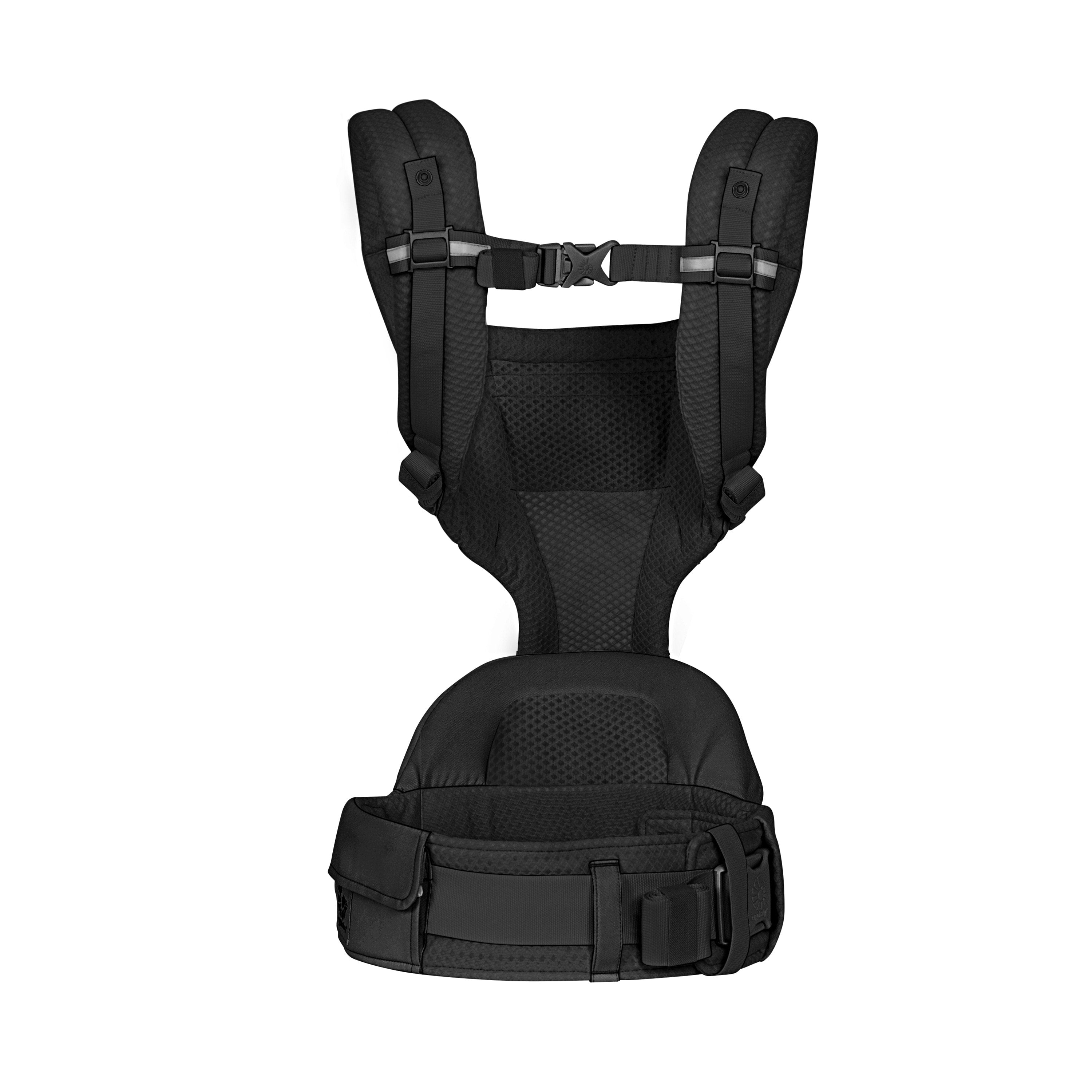 Cangurera Alta 2 en 1 con Asiento de Cadera, Negro Ónix